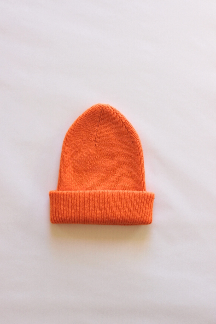 Bonnet enfant mérinos d'Arles Orange Tangerine