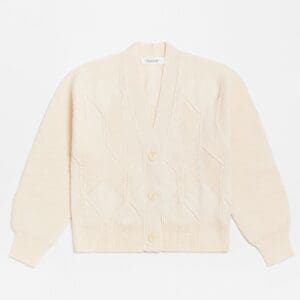 veste femme laine merinos ecru