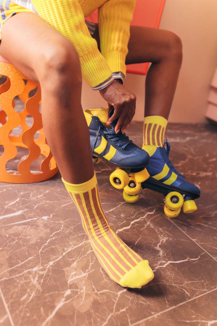 chaussettes-jackie-rayees-jaune-marron-detail-chandam