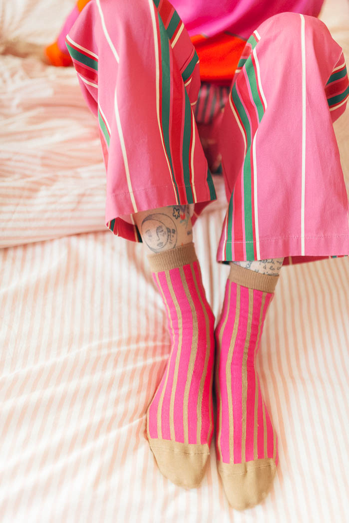 chaussettes-jackie-rayees-rose-marron-detail-chandam