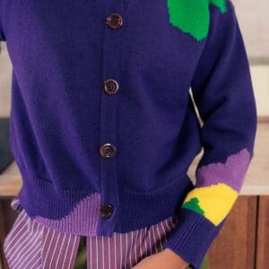 Veste intarsia Christie - Nuit